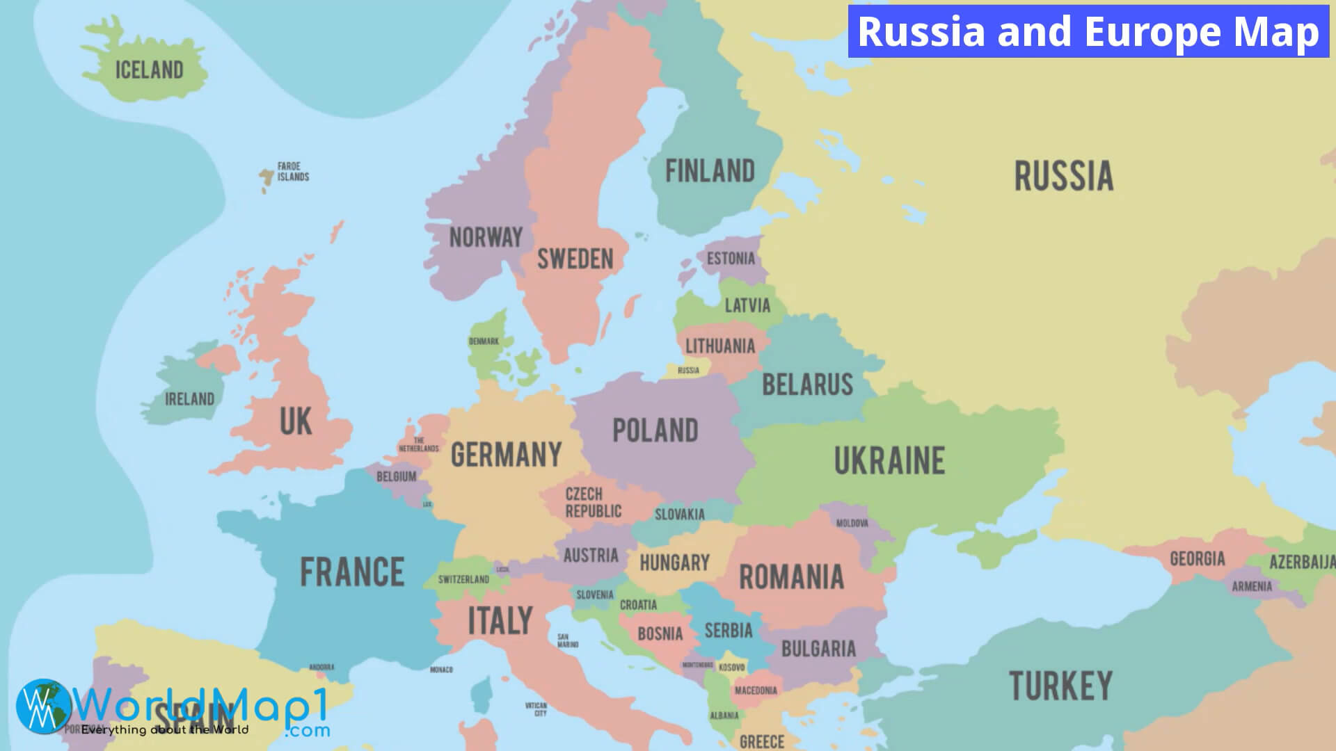 Rusya ve Avrupa Haritası